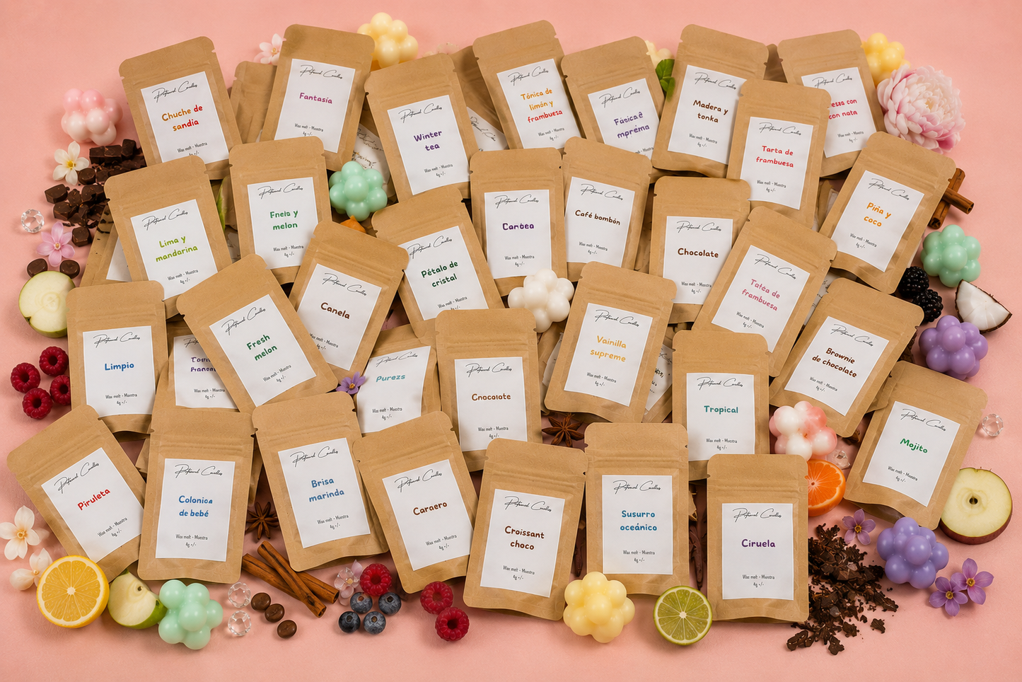 Pack Completo Muestras Wax Melts 35 aromas