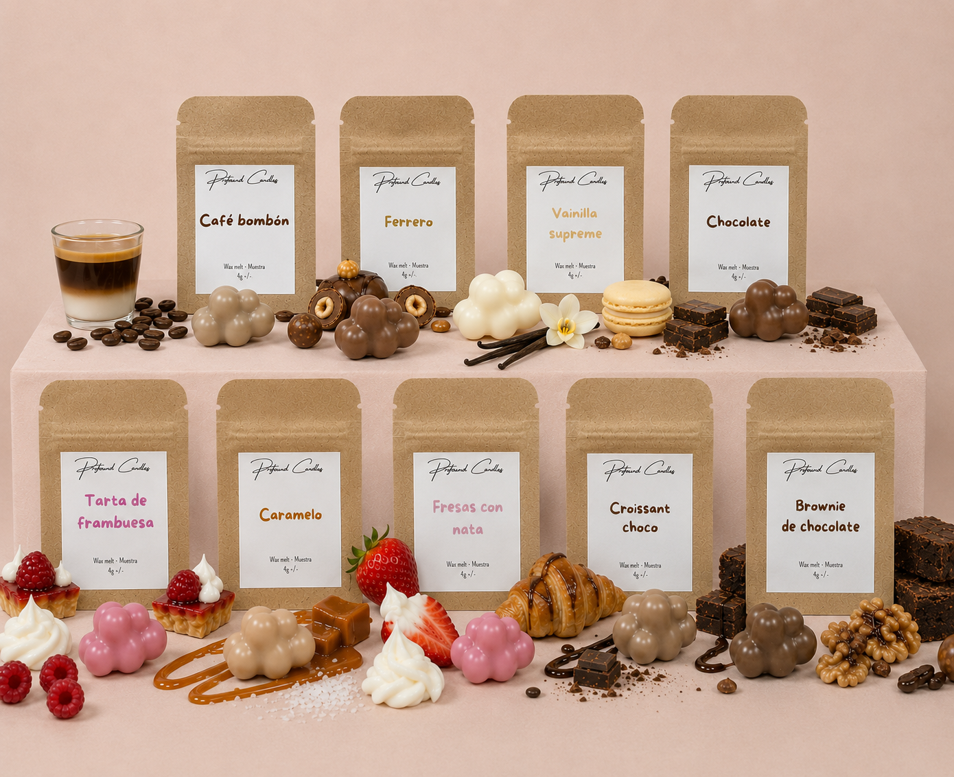 Pack de Muestras de Wax Melts Dulces Gourmand