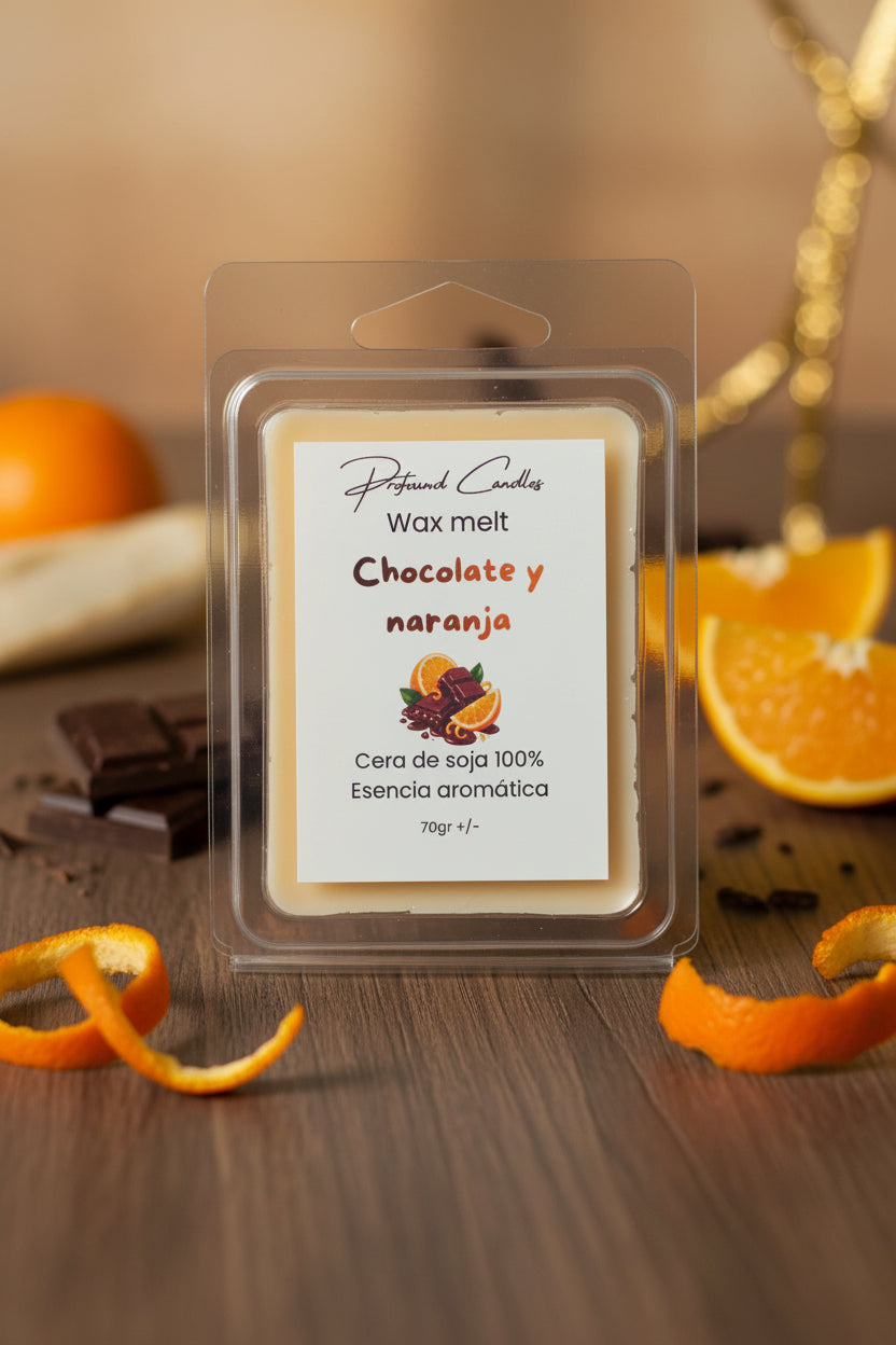 Wax melts de Chocolate y naranja - Profound Candles