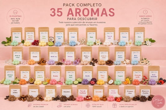 Pack Completo Muestras Wax Melts 35 aromas