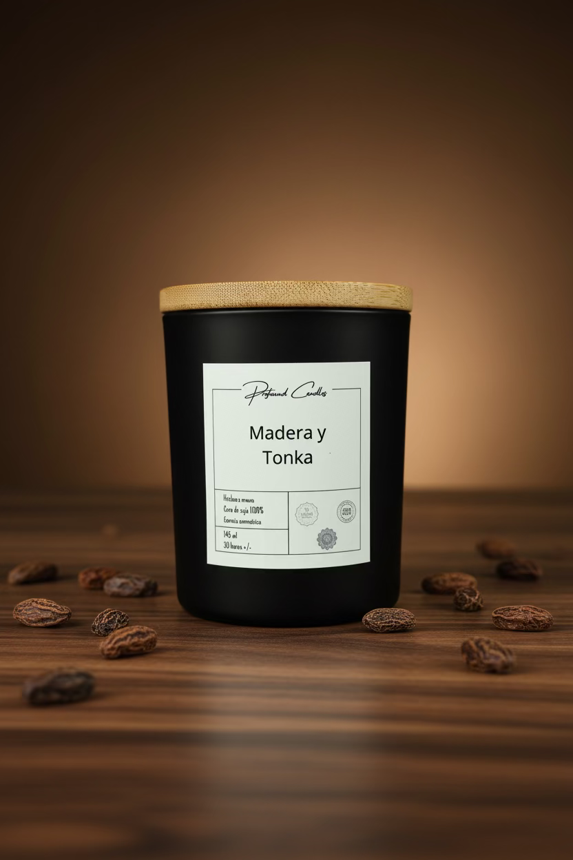 Vela de Madera y Tonka - Profound Candles