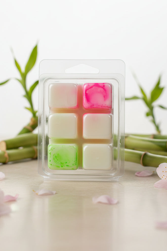 Bambú y flor de cerezo