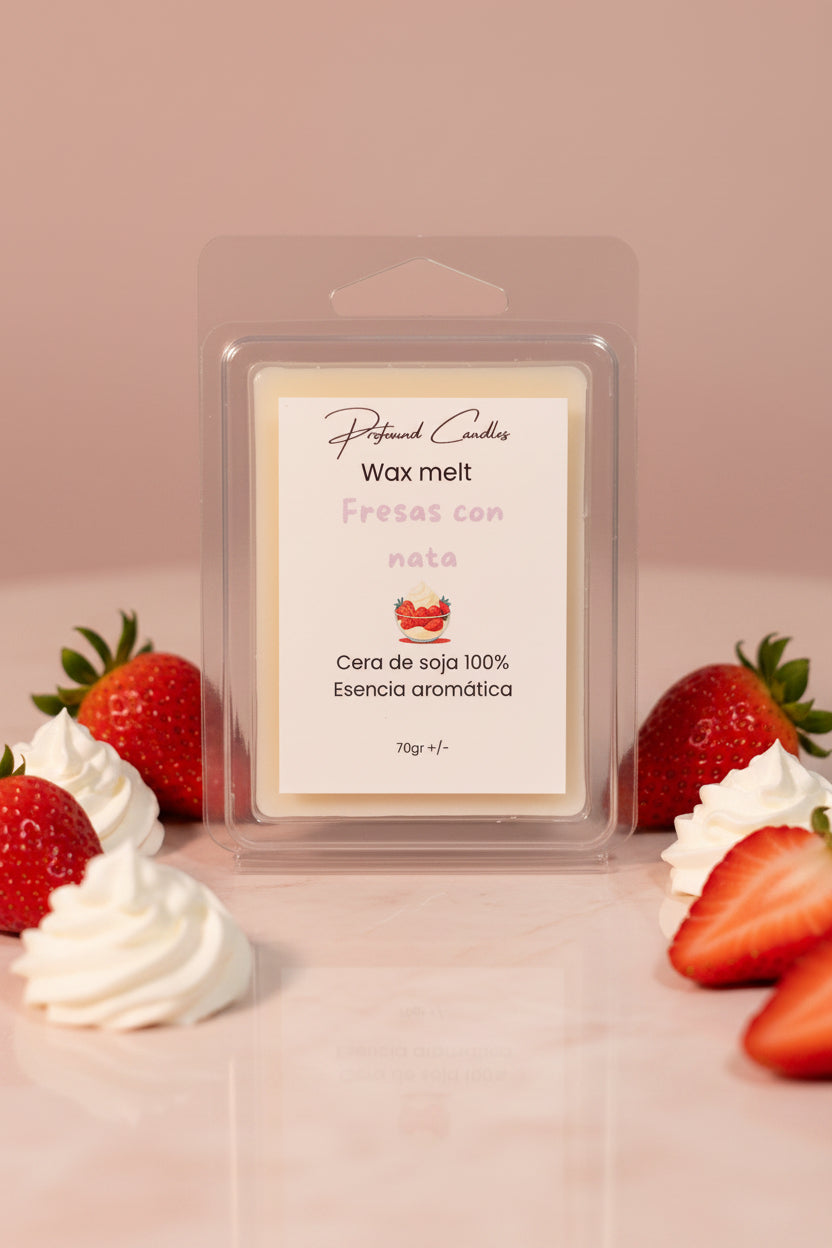 Wax melts de Fresas con nata - Profound Candles