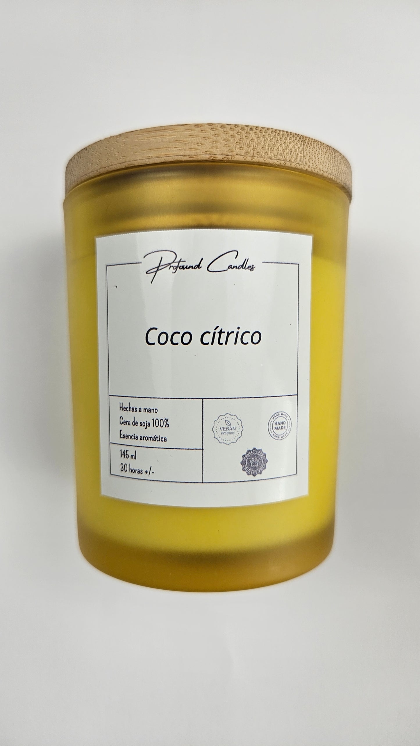 Vela de coco cítrico