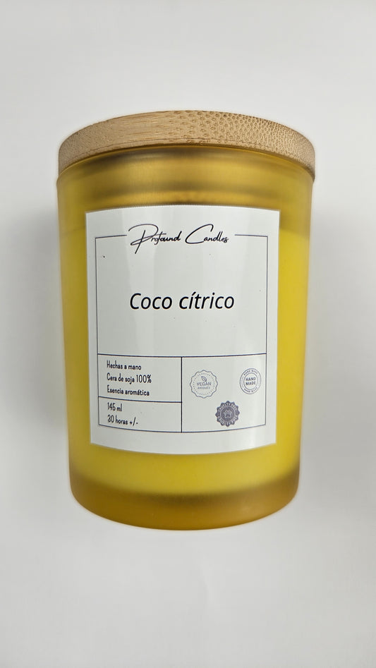 Vela de coco cítrico