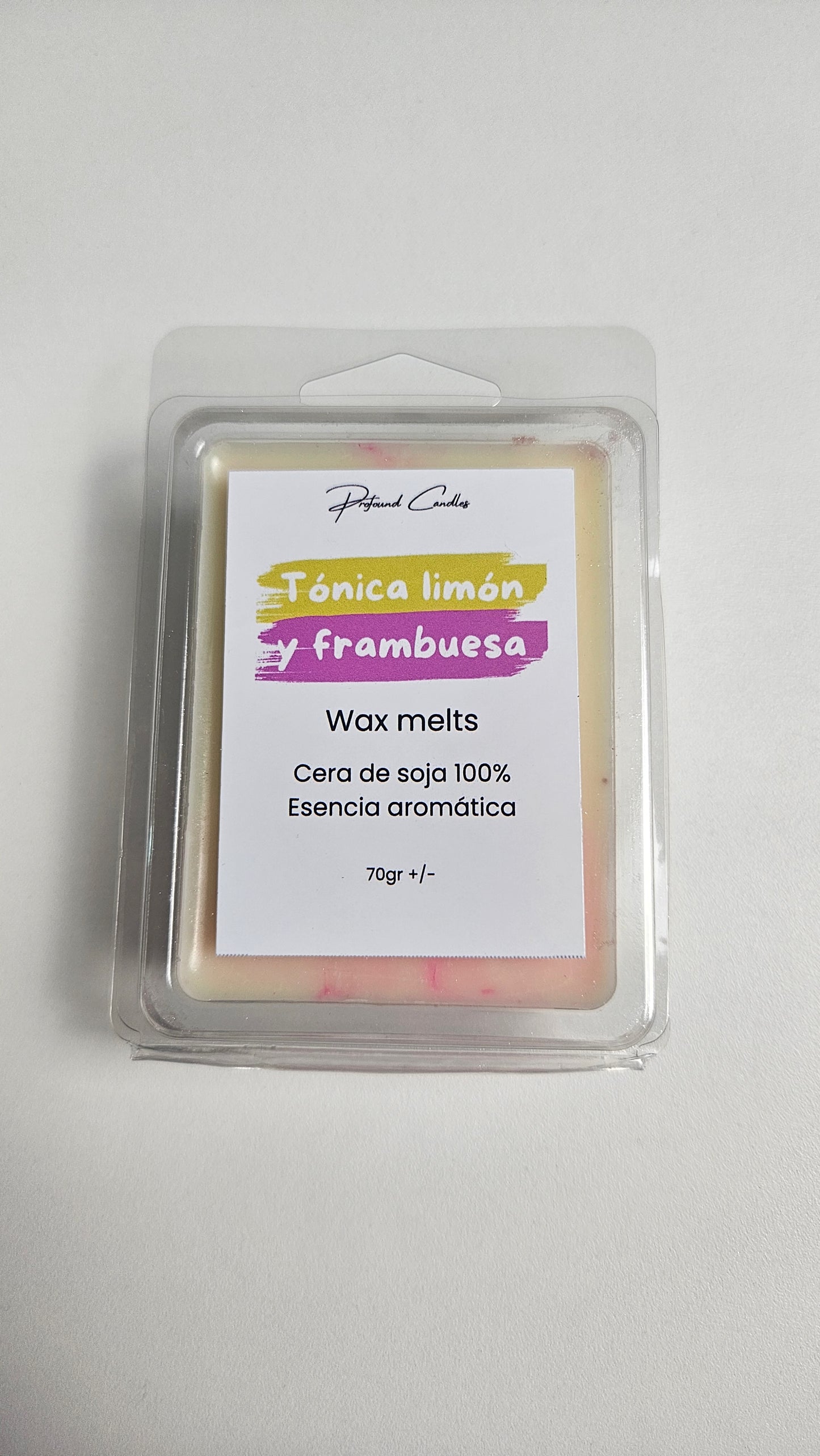 Wax melts de tónica de limón y frambuesa